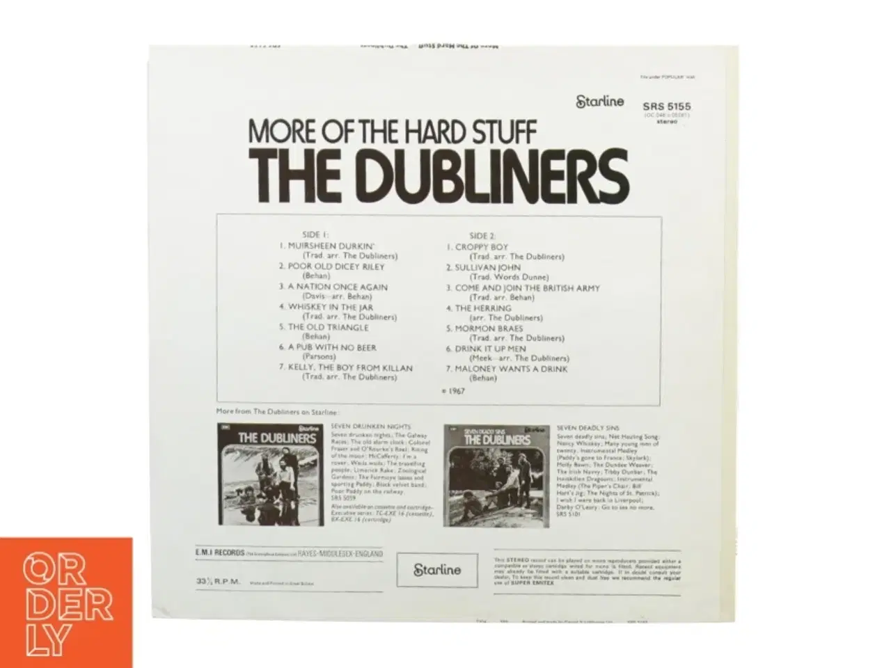 Billede 2 - The Dubliners - More of the hard stuff (LP) fra Star Line (str. 30 cm)