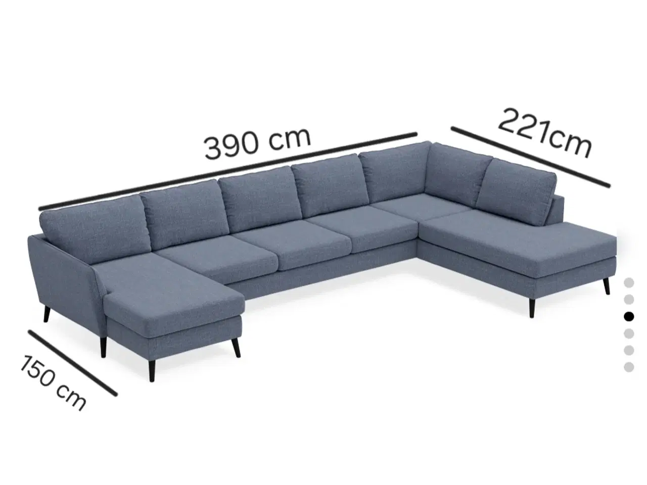 Billede 2 - U-formet Sofa med 6 sæder
