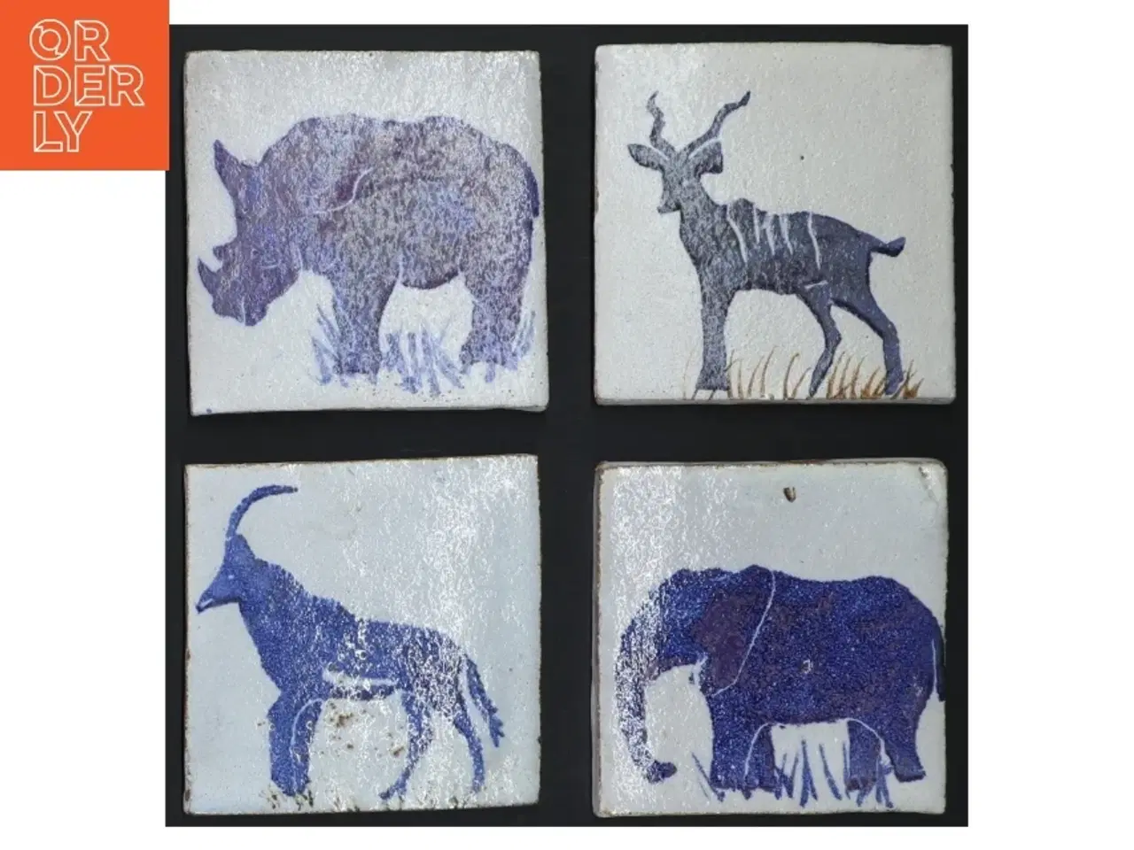 Billede 1 - Dekorative fliser med dyremotiver (str. 9 x. 9 cm)