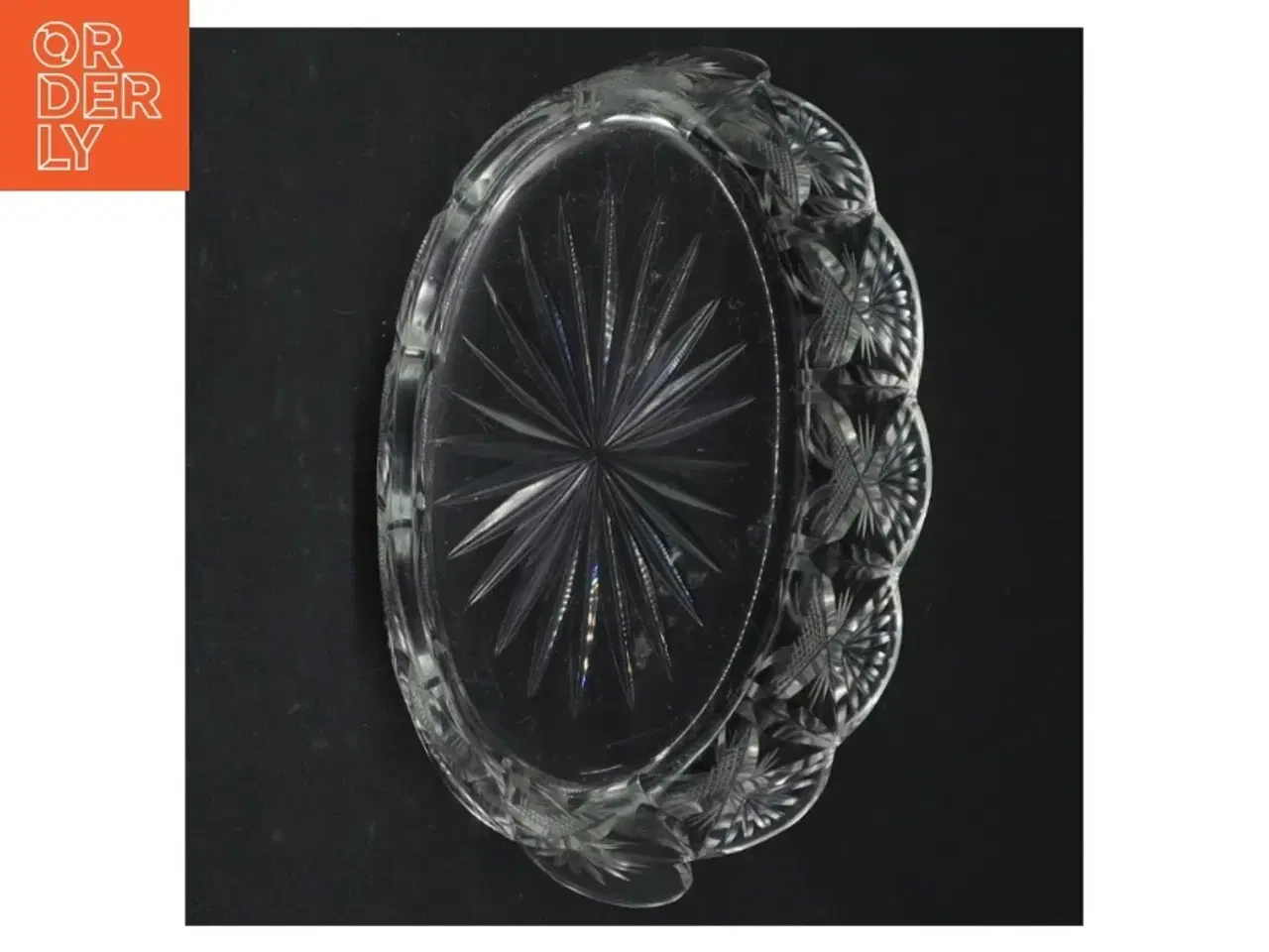 Billede 3 - Glasfad, gammelt (str. 16,5 x 11 cm)