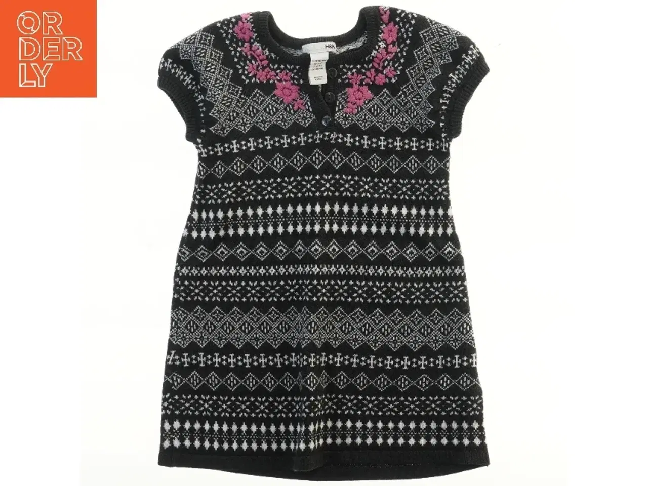 Billede 1 - Strikket kortærmet kjole fra H&M (str. 98)