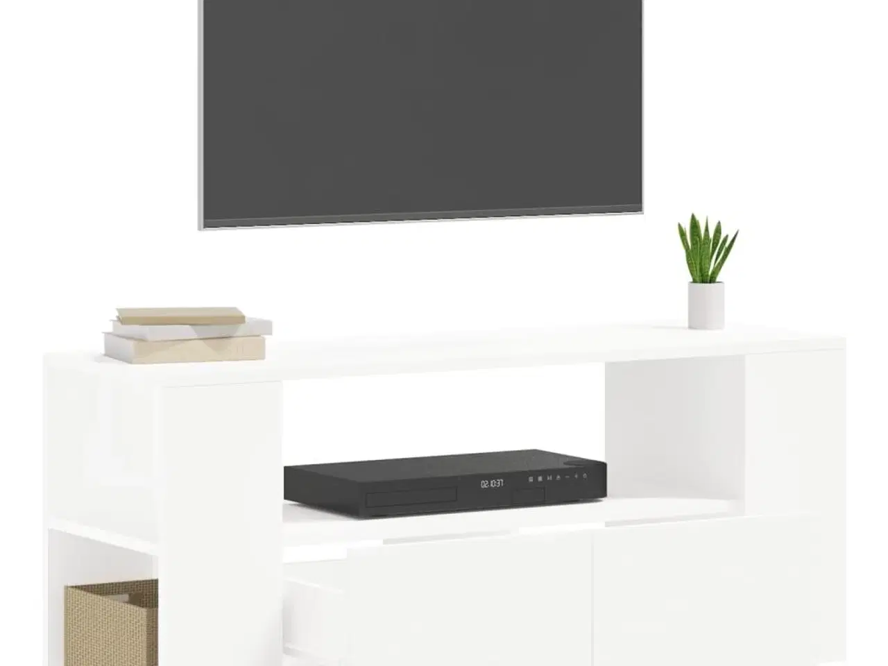 Billede 4 - Tv-bord 102x34,5x43 cm konstrueret træ hvid