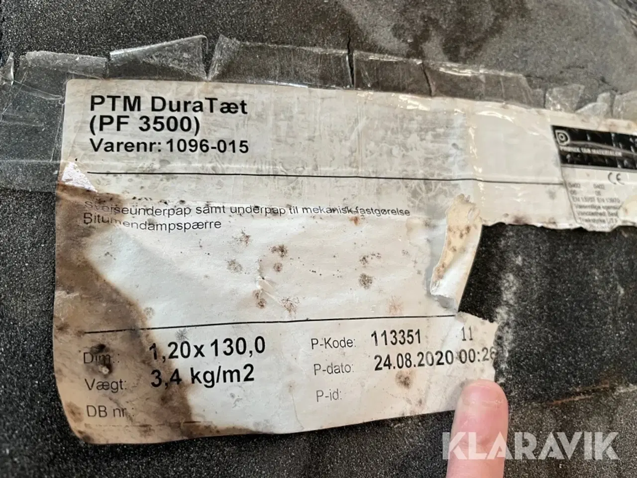 Billede 4 - Tagpap Phønix PTM Dura Tæt(PF 3500) stor rulle(1 styk)