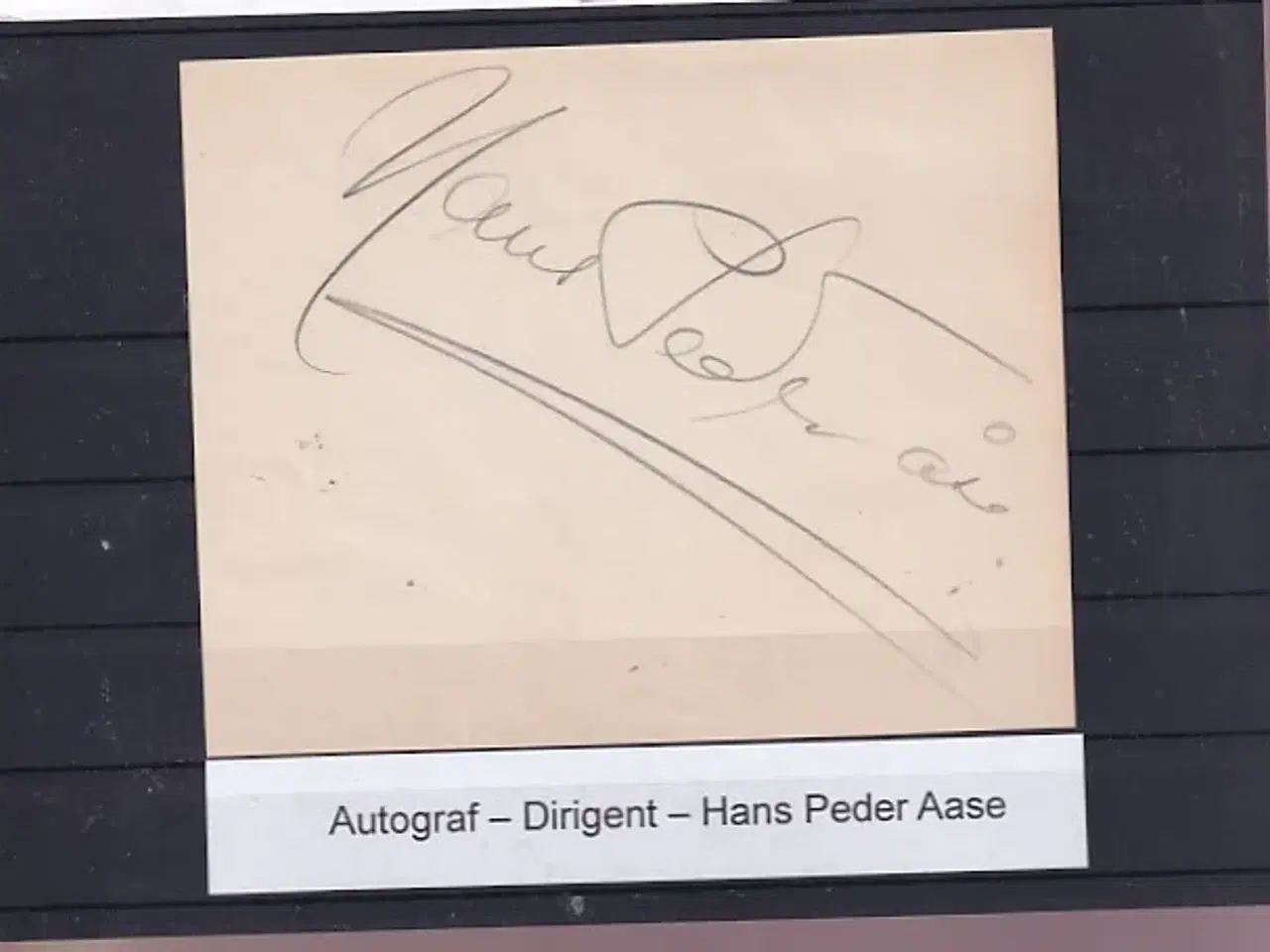 Billede 1 - Autograf - Dirigent - Hans Peder Aase