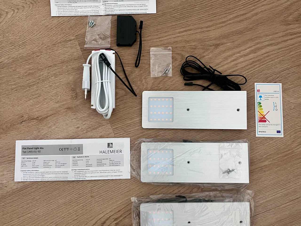 Billede 3 - 3 stk nye Flat Panel Light Alu (til overskabe)
