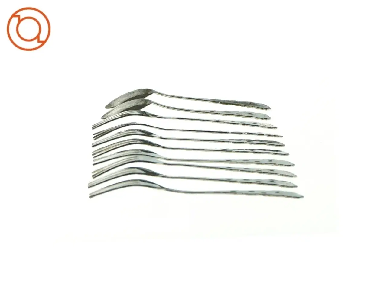 Billede 4 - Bestik (8 gafler og 2 skeer) fra Ukendt (str. L: 12cm og L: 12,5cm)