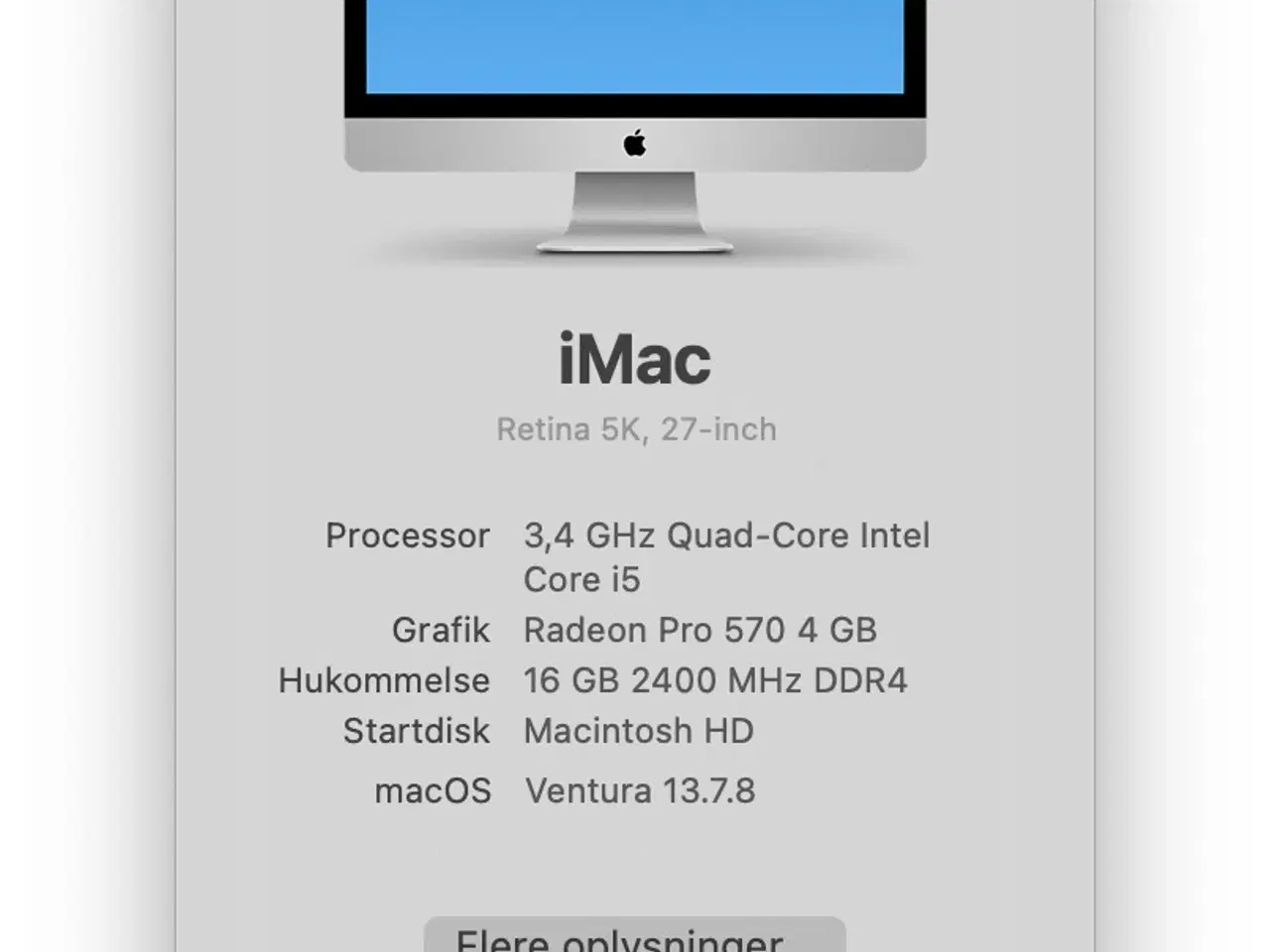 Billede 7 - iMac 27" Retina 5K (velholdt)
