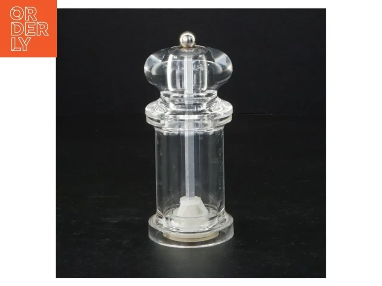 Billede 1 - Gennemsigtig peberkværn i glas og plast fra Mason And Cole (str. 14 x 6 cm)