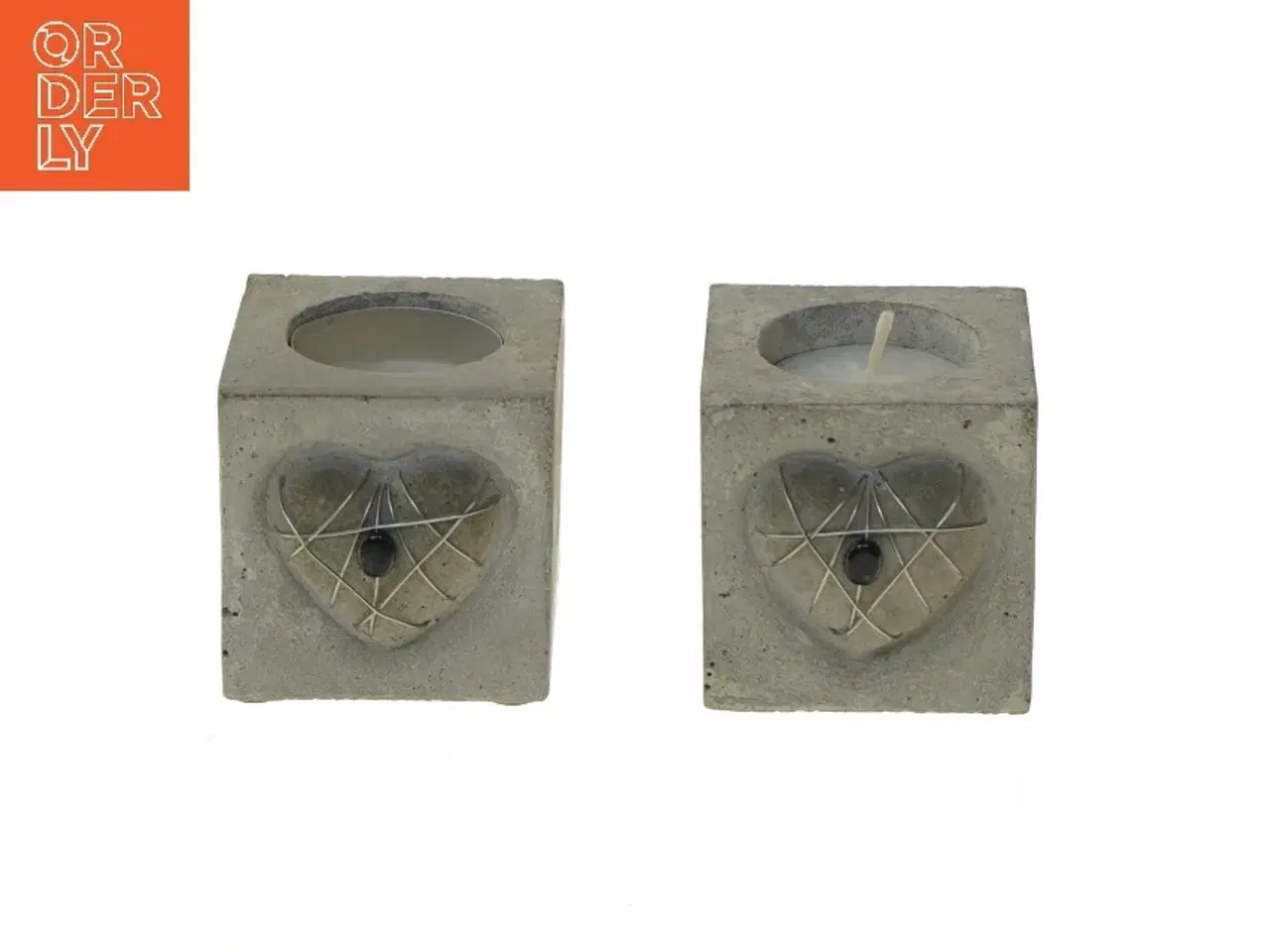 Billede 1 - Betonlysestager Hjärtans Lust fra Annica Vallin (str. 6x6x6 cm)