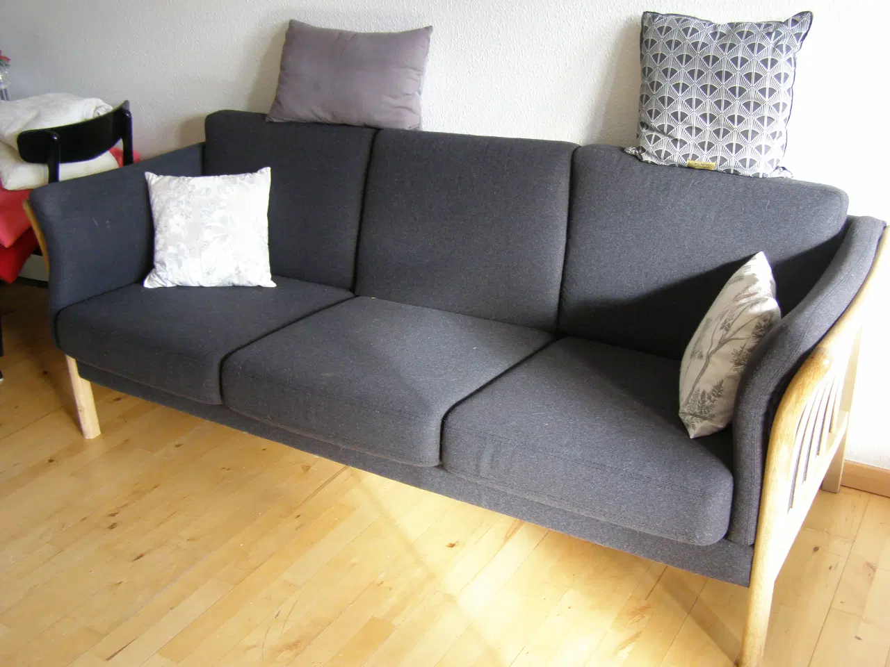 Billede 3 - 3 pers sofa i grå uld