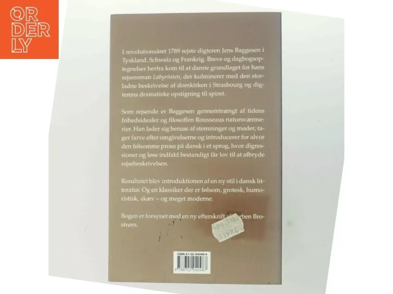 Billede 3 - Labyrinten (Ved Torben Brostrøm) af Jens Baggesen (Bog)