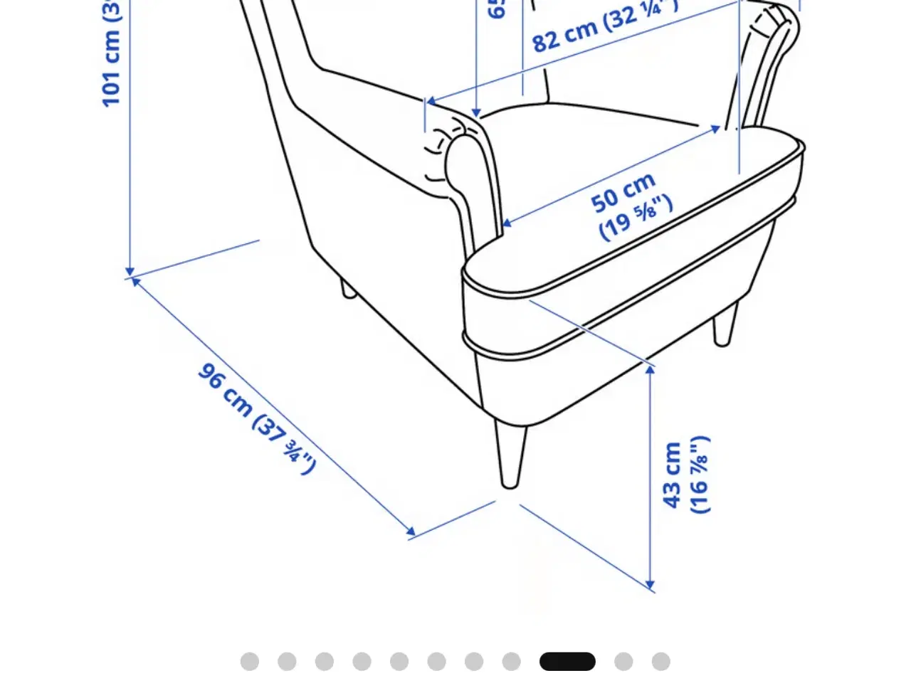 Billede 4 - Flot rød Lænestol fra Ikea