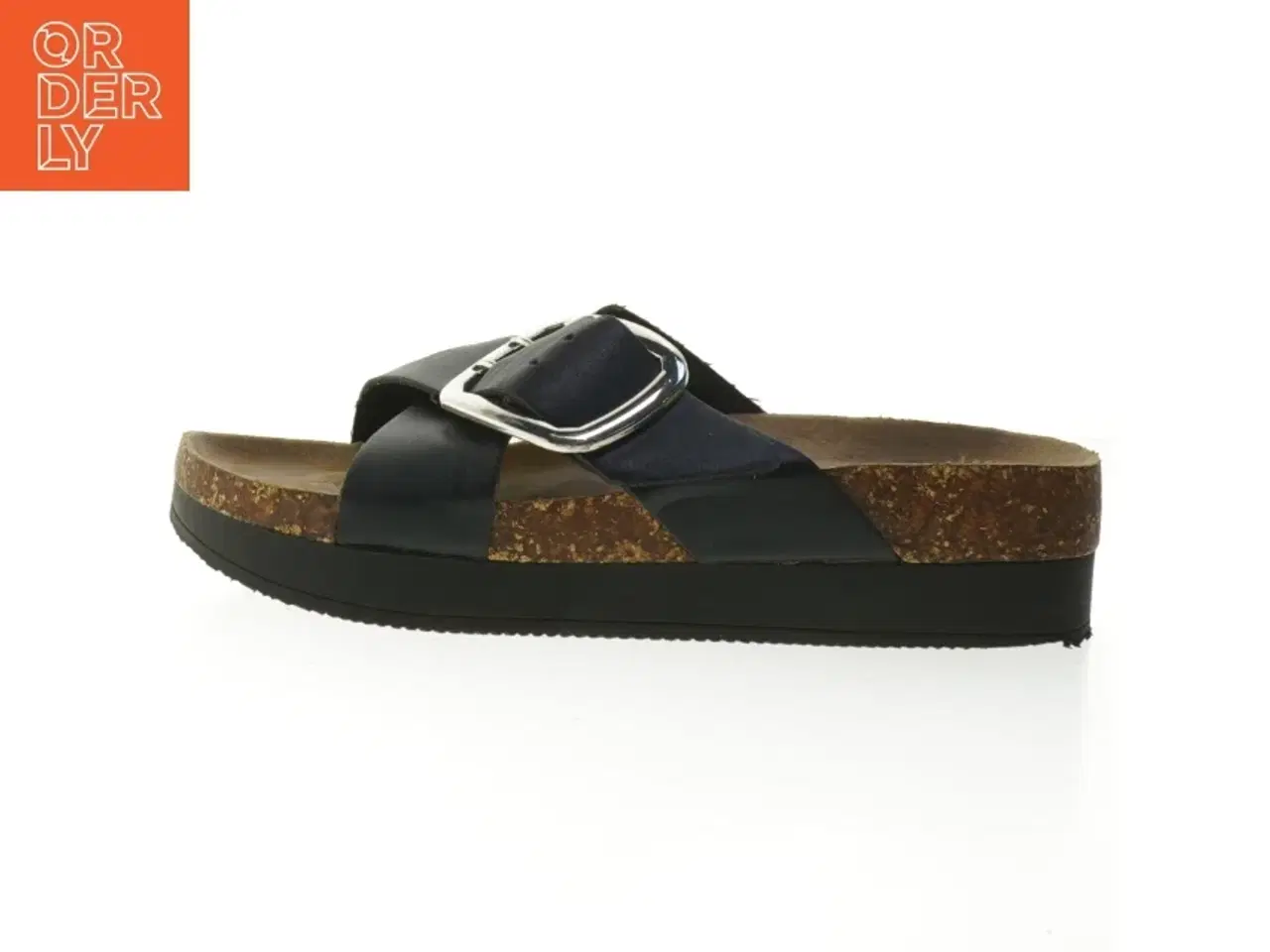 Billede 1 - Sort damesandal med korksål fra Catwalk (str. 41 )