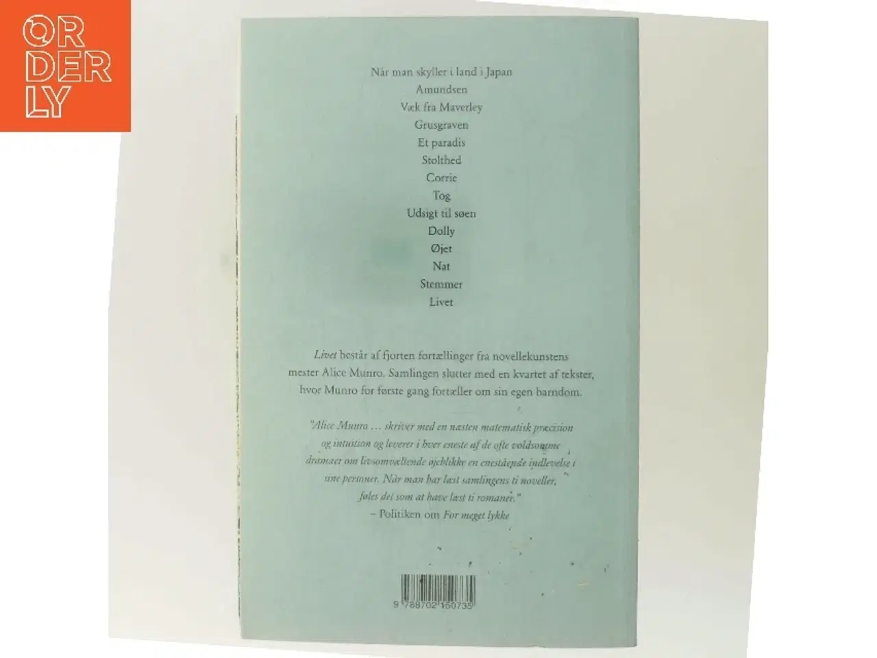 Billede 3 - Livet : noveller af Alice Munro (Bog)