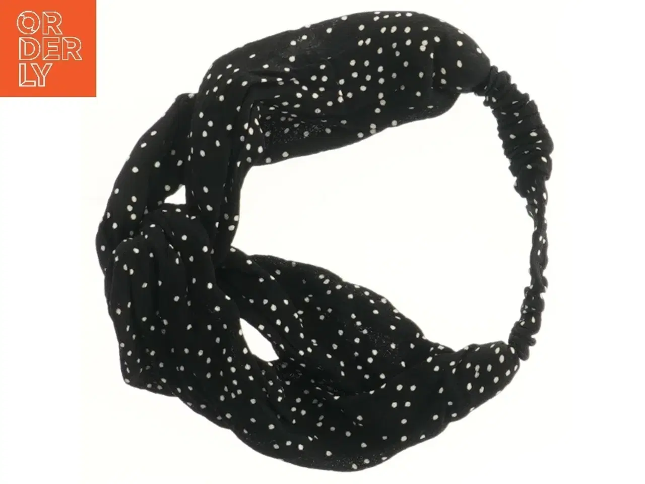 Billede 1 - Prikket sort hårelastik (str. 16 cm)