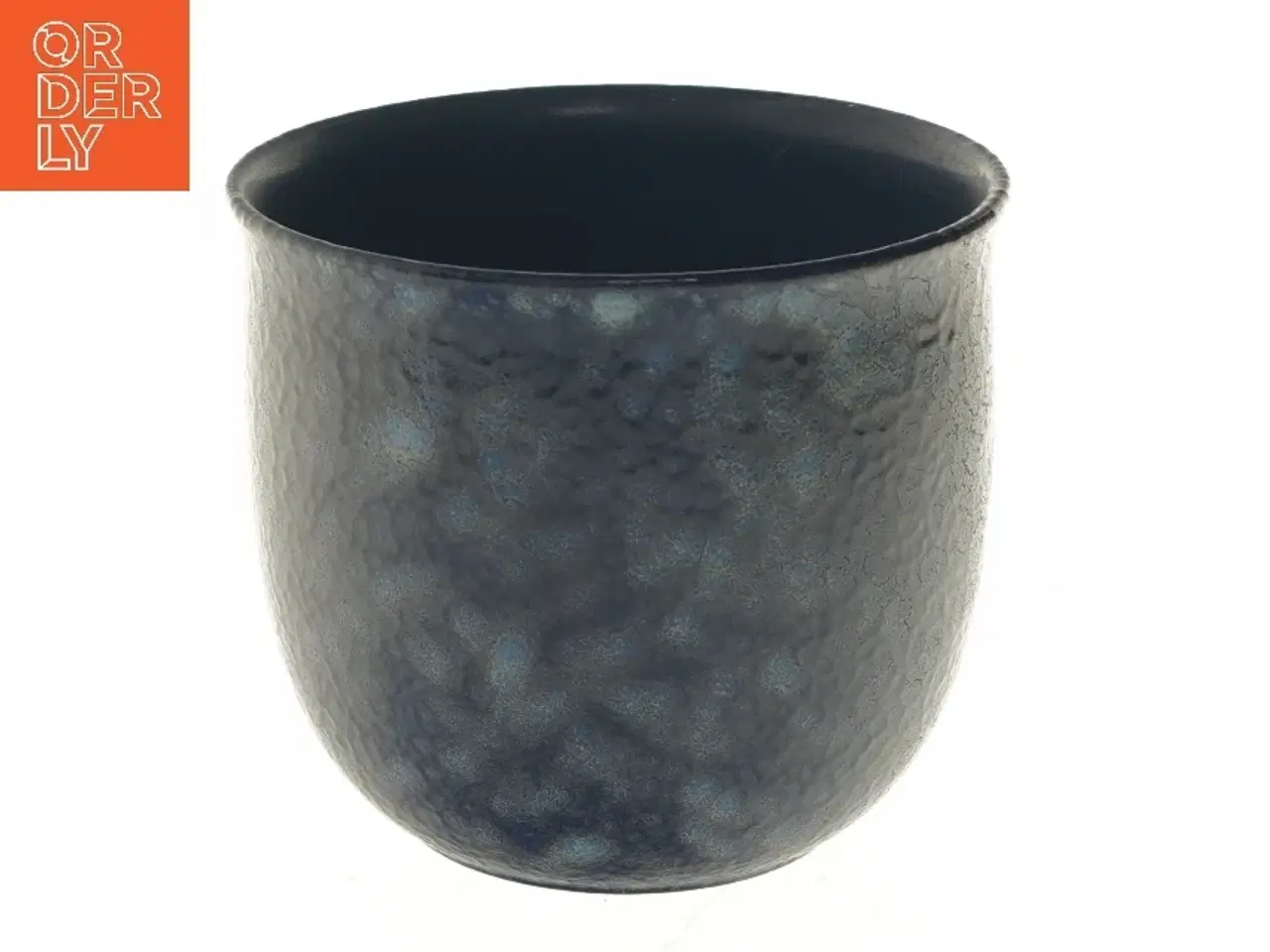 Billede 1 - Blå vase, keramisk (str. Ø 17,5 cm længde 15 cm)