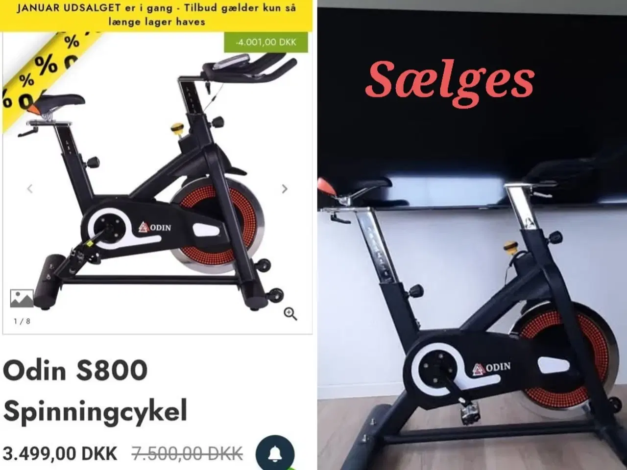 Billede 1 - Sælges Odin S800 Spinningcykel