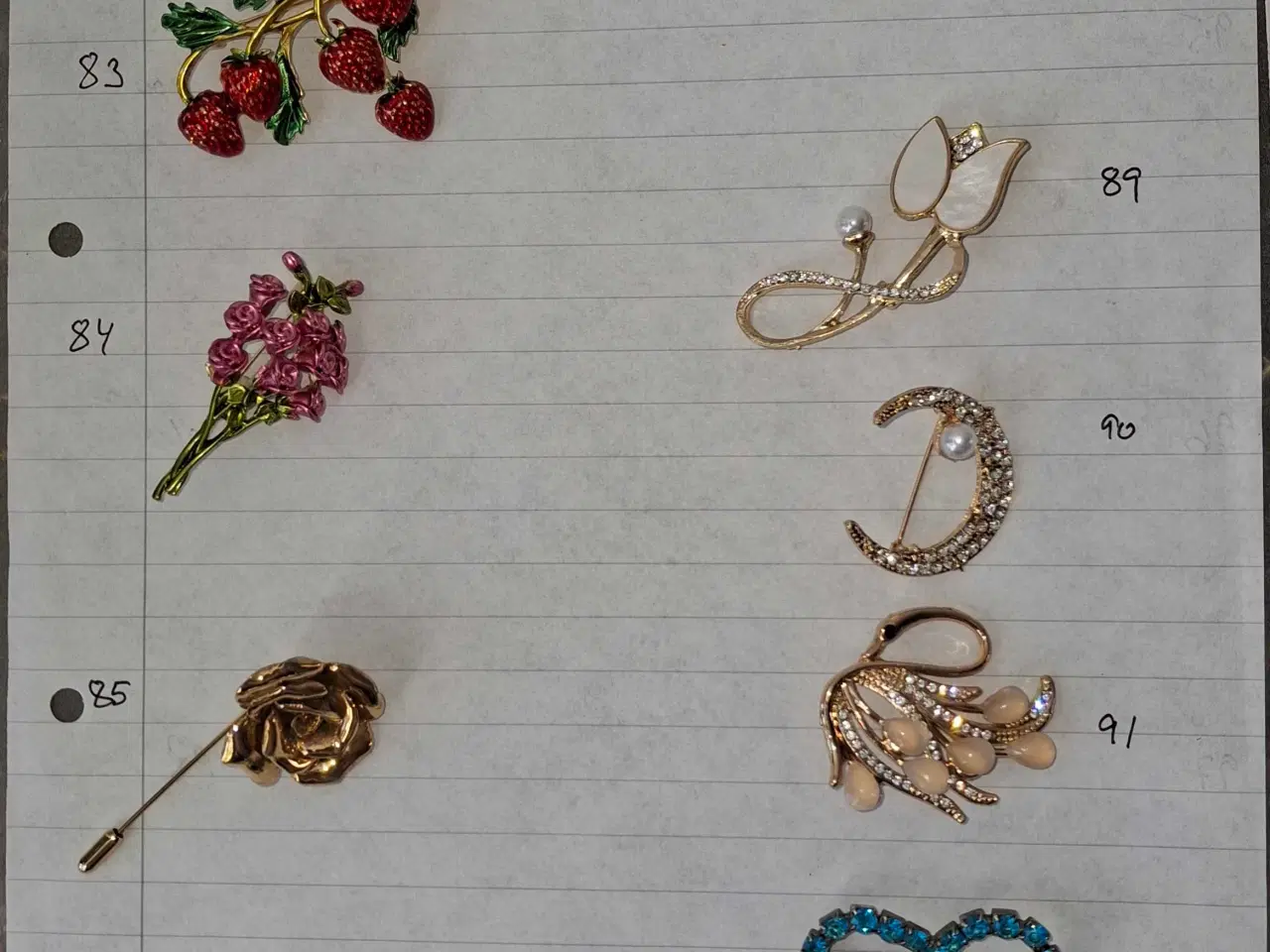 Billede 9 - Brocher med rhinsten