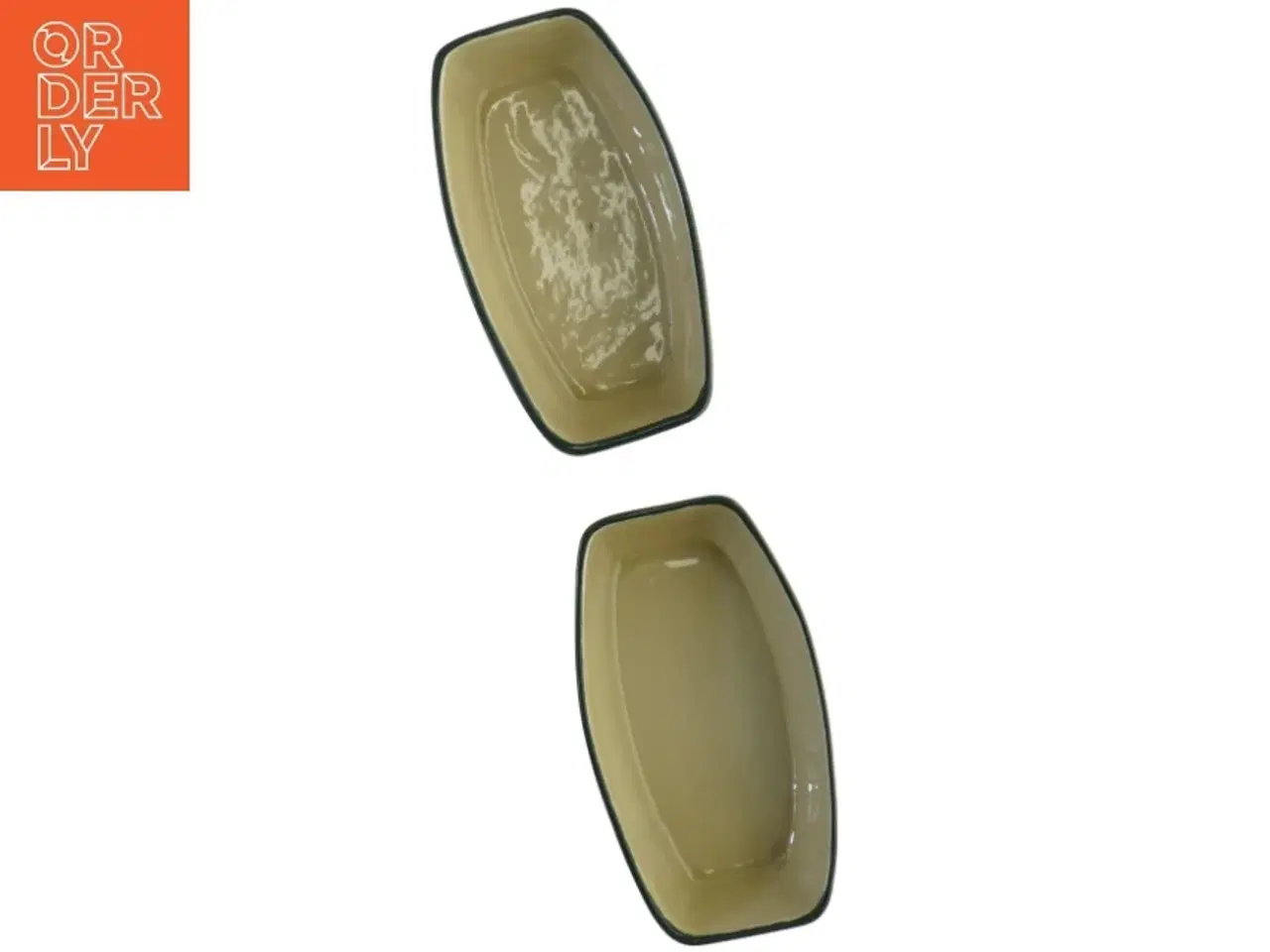 Billede 3 - Aksini Keramik fade med Sorte Bonderoser (str. 19 x 10 cm)