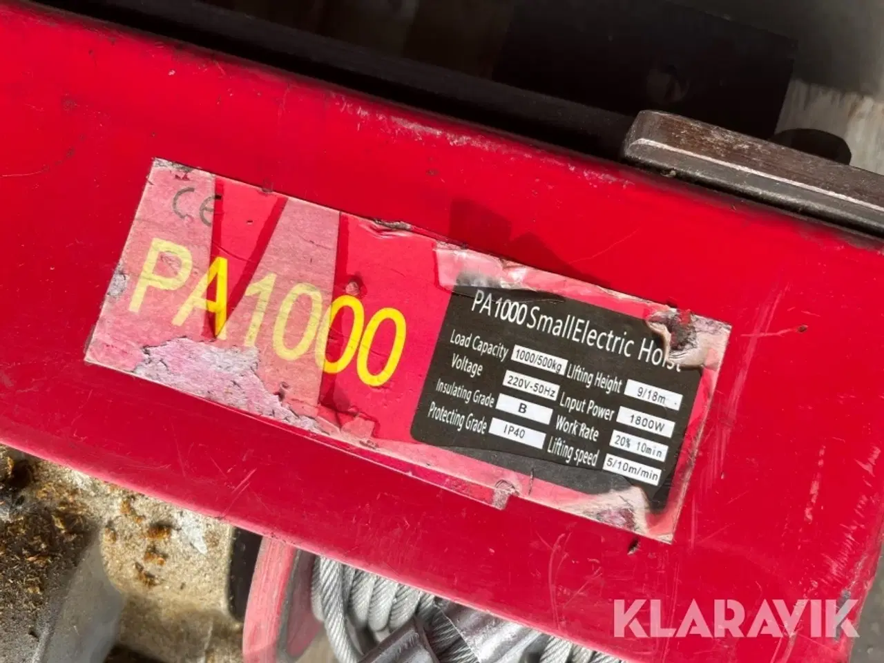 Billede 7 - Trækspil / talje PA 1000 kg