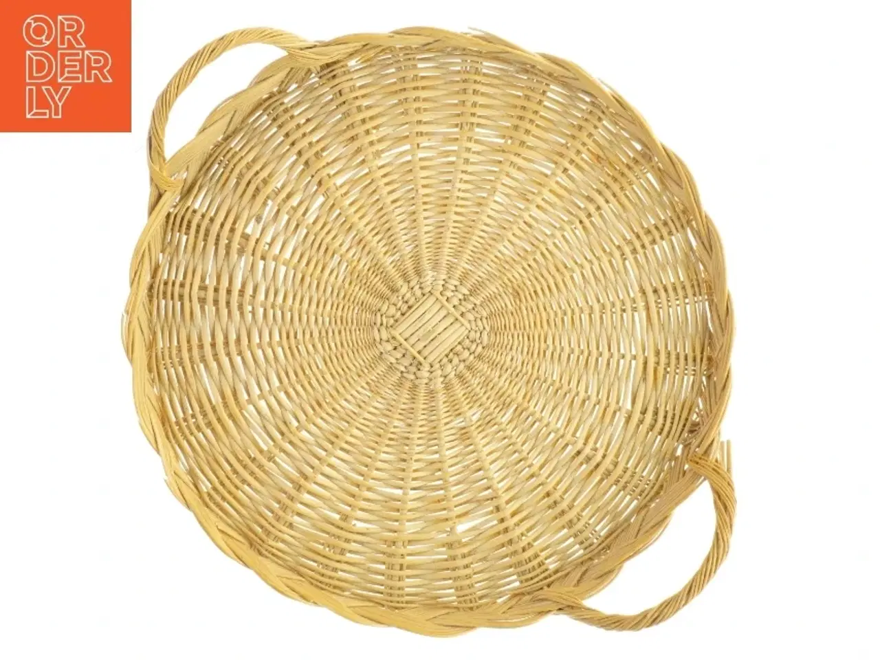 Billede 2 - Stor Rund flettet kurv med håndtag (str. Ø 30 cm)