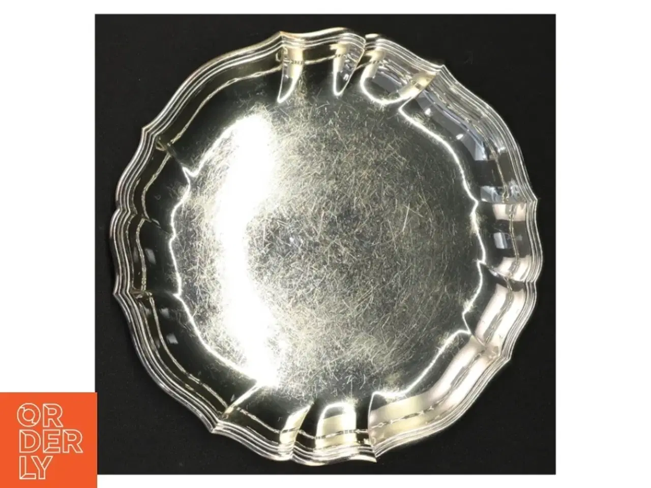 Billede 2 - Sølvfarvet metalfad (str. 15 cm)
