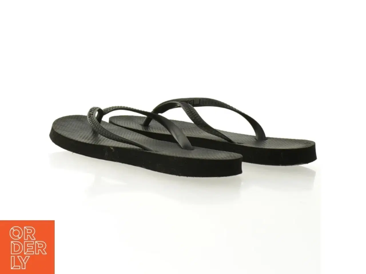 Billede 5 - Borg Brugte sorte flip-flops (str. 25 cm)