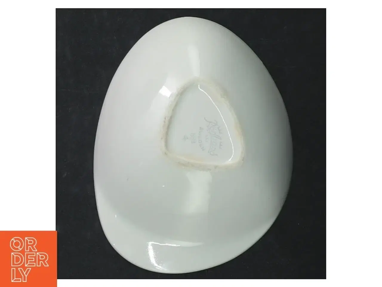 Billede 3 - Blåt dekoreret keramikfad fra Rrstrand (str. 12 x. 9,5 cm)