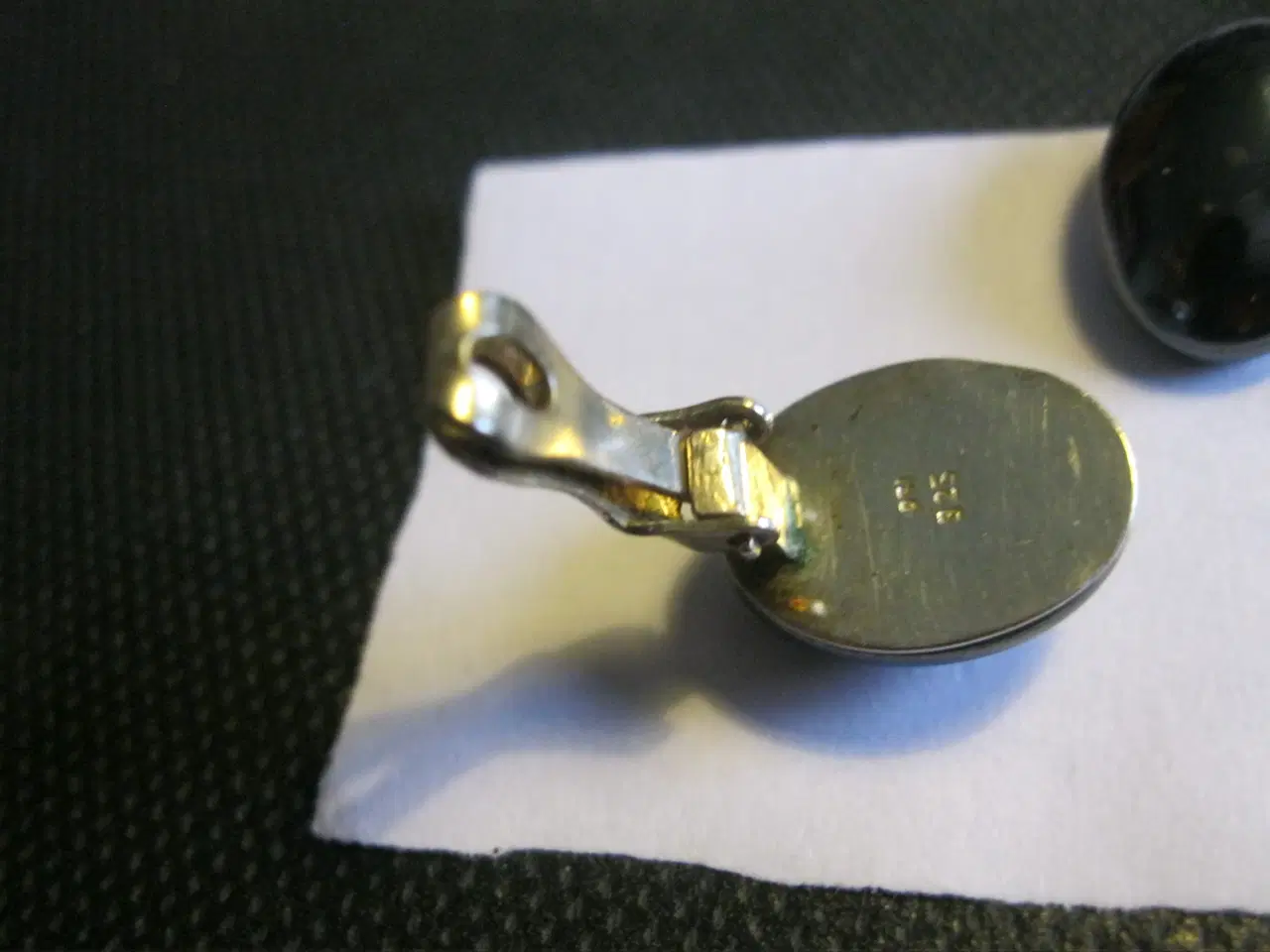 Billede 2 - Øreclips sterling sølv med blodsten par