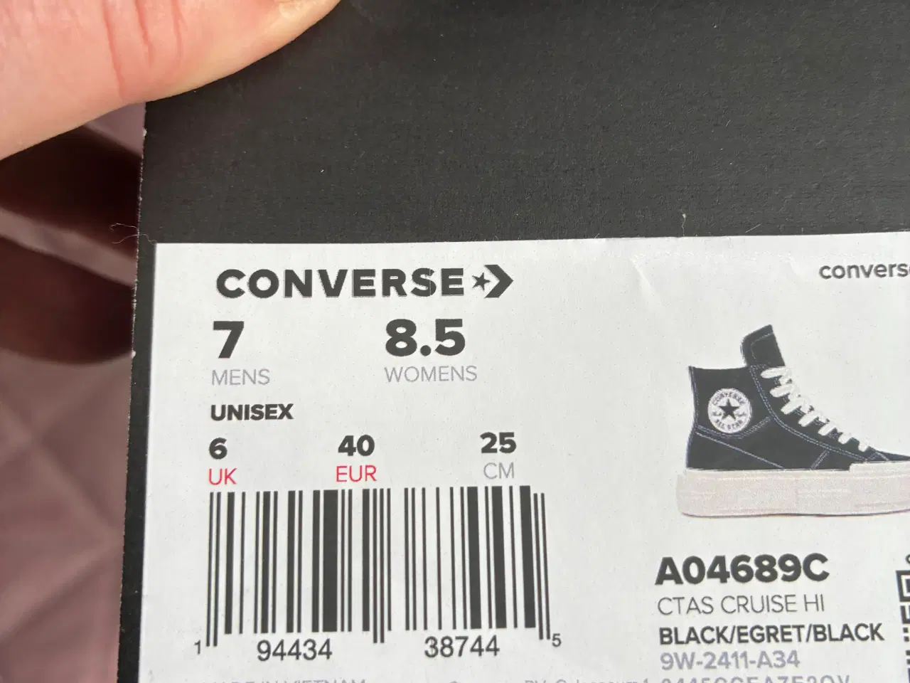 Billede 1 - Fede Converse mørkeblå 