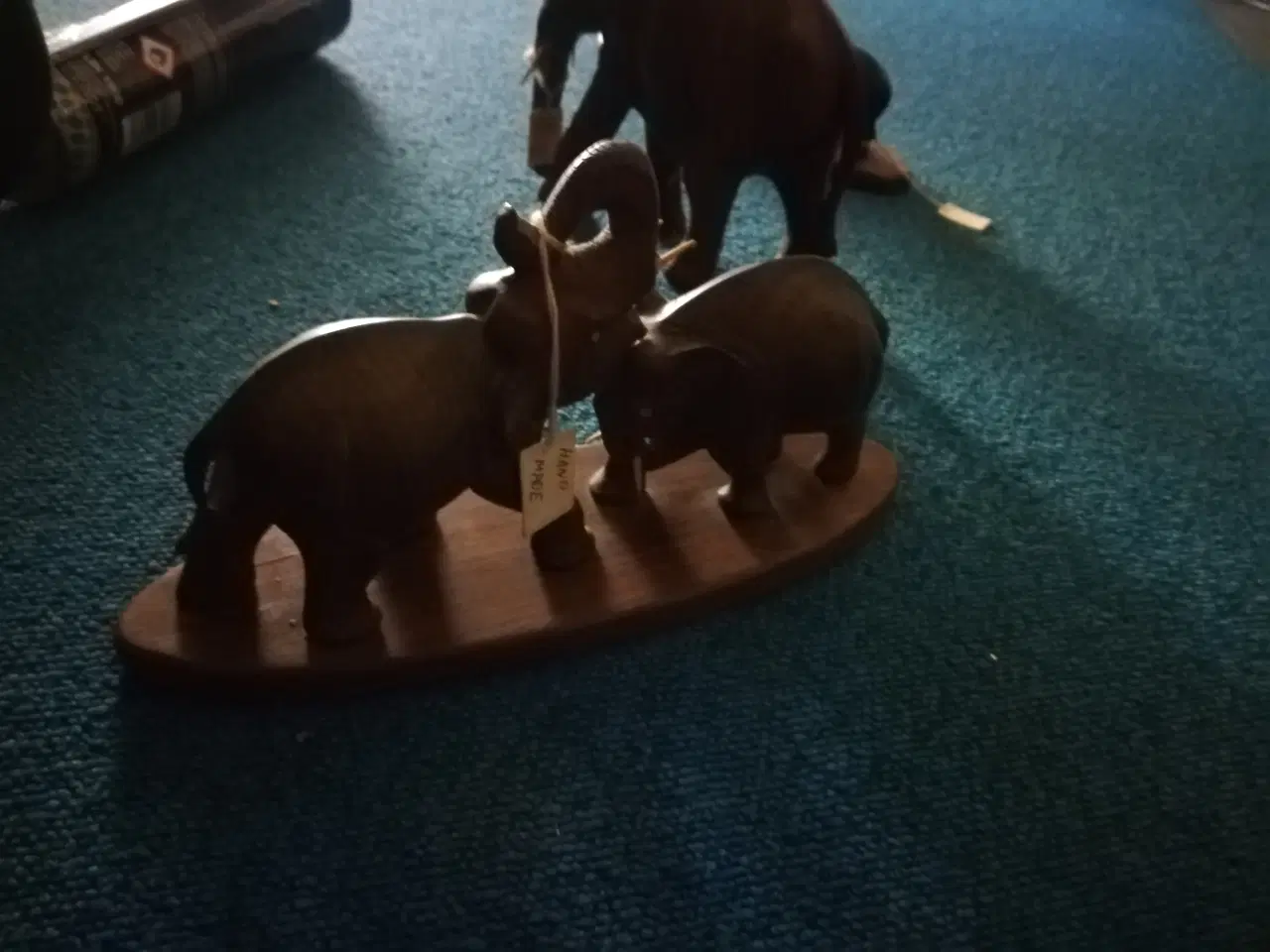 Billede 10 - Træsnit af elefanter 3 stk. 