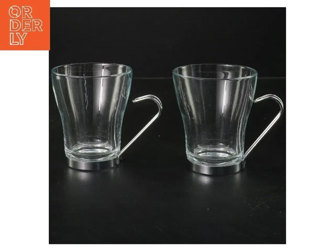 Billede 1 - Glaskopper nye med stålhåndtag (str. 2 stk Ø 8,5 cm længde 10 cm)