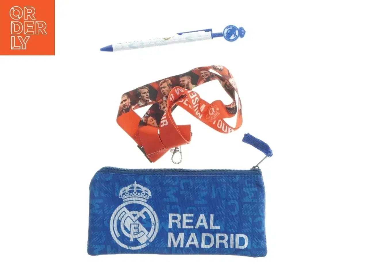 Billede 1 - Real Madrid penalhus med kuglepen og nøglesnor fra Real Madrid (str. 21x10 cm)