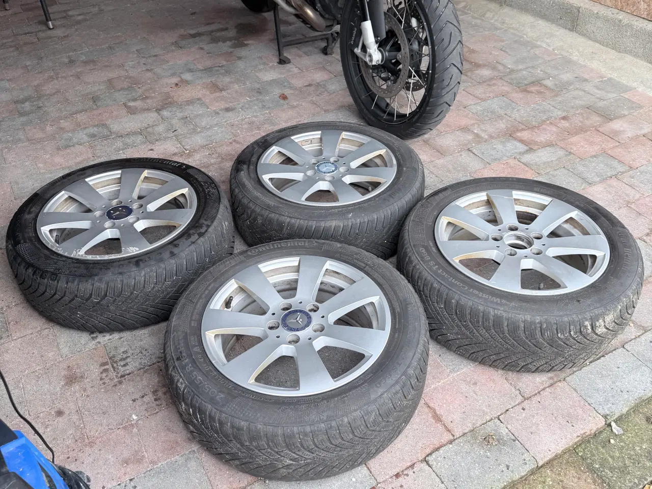 Billede 4 - Mercedes alufælge med vinterdæk
