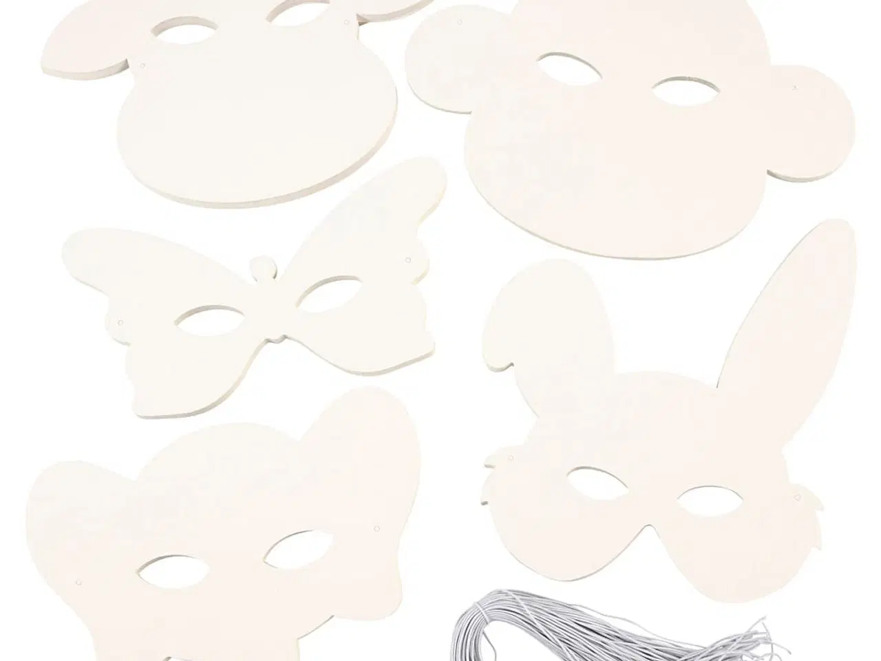 Billede 1 - 100 Dyremasker i Pap - Sjov til Fest og Leg