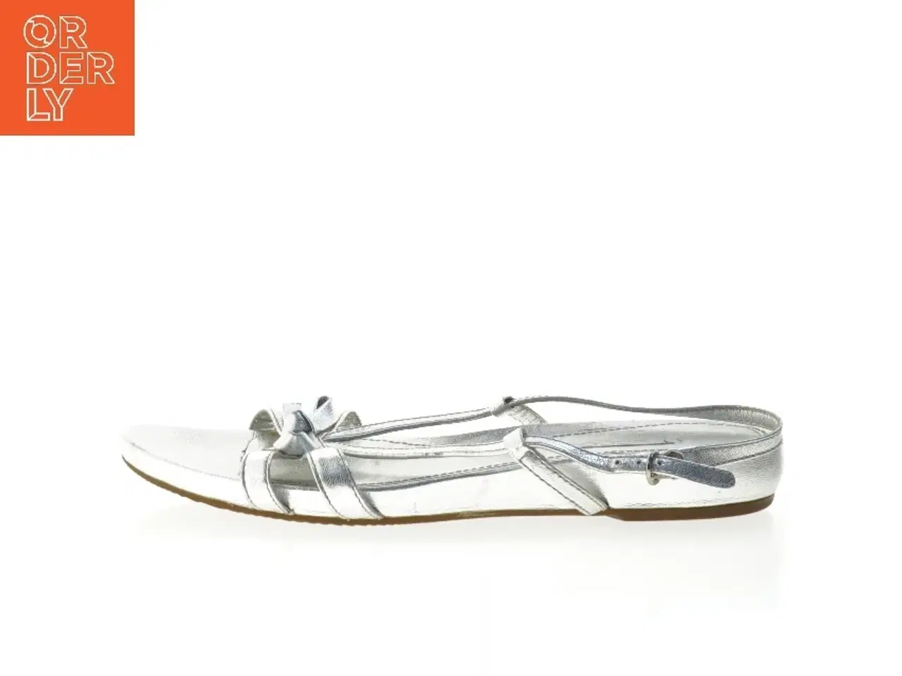 Billede 1 - Sølvfarvede damesandaler fra Ecco (str. 39)