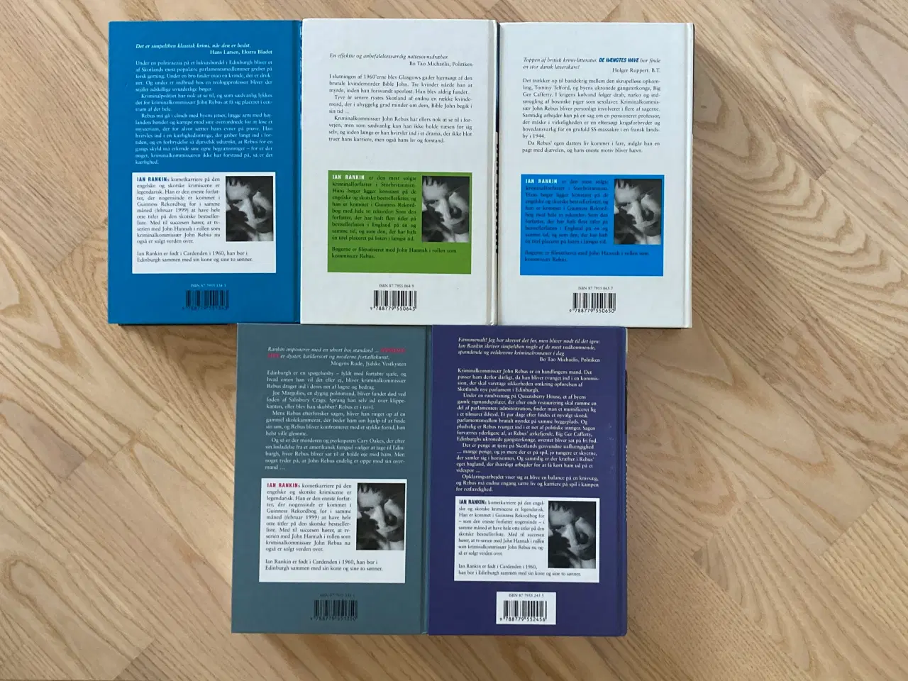 Billede 2 - Fem (5) bøger med kriminalkommissær John Rebus.