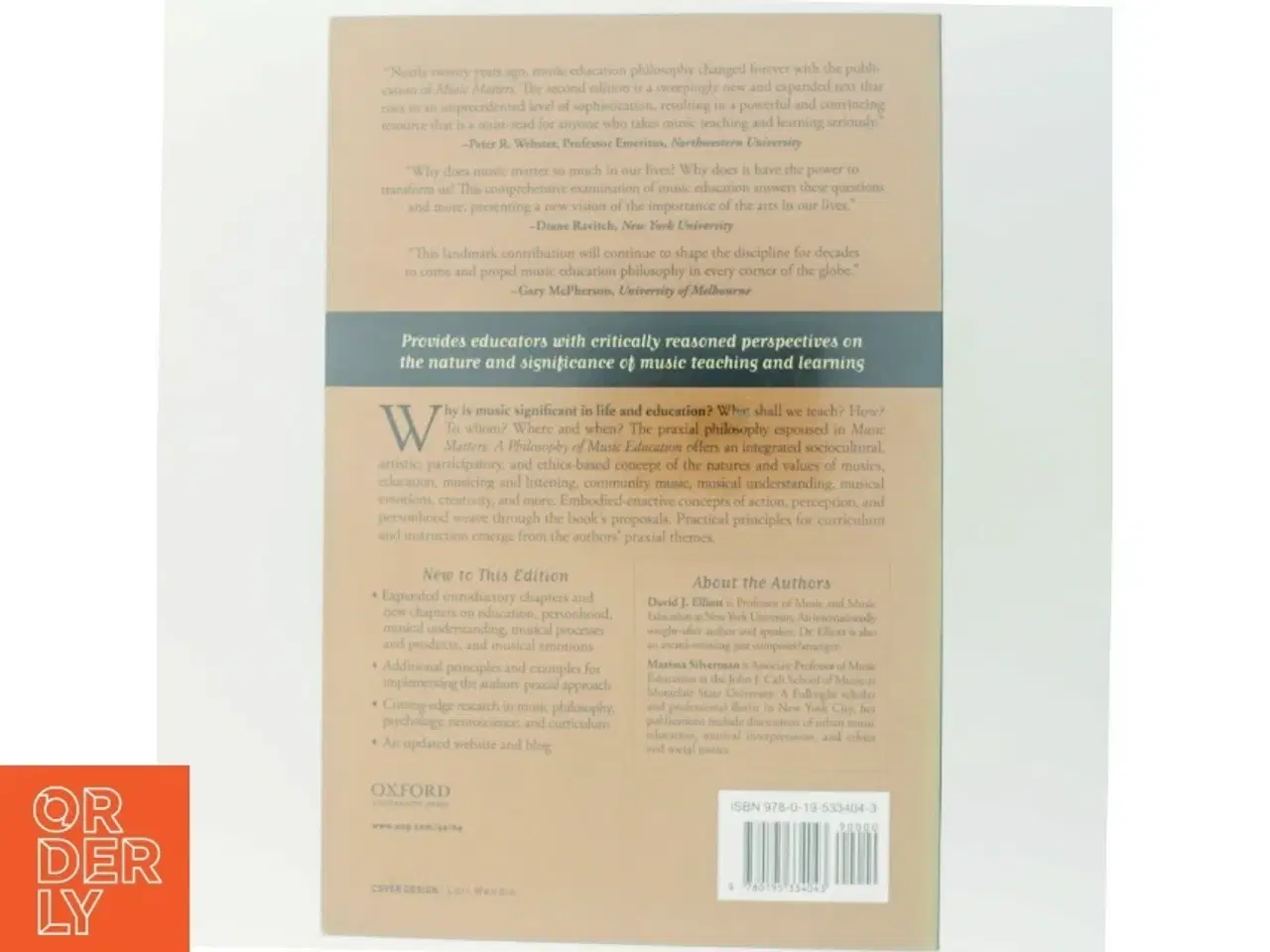 Billede 3 - Music matters : a philosophy of music education af David J. Elliott (1948-) (Bog)