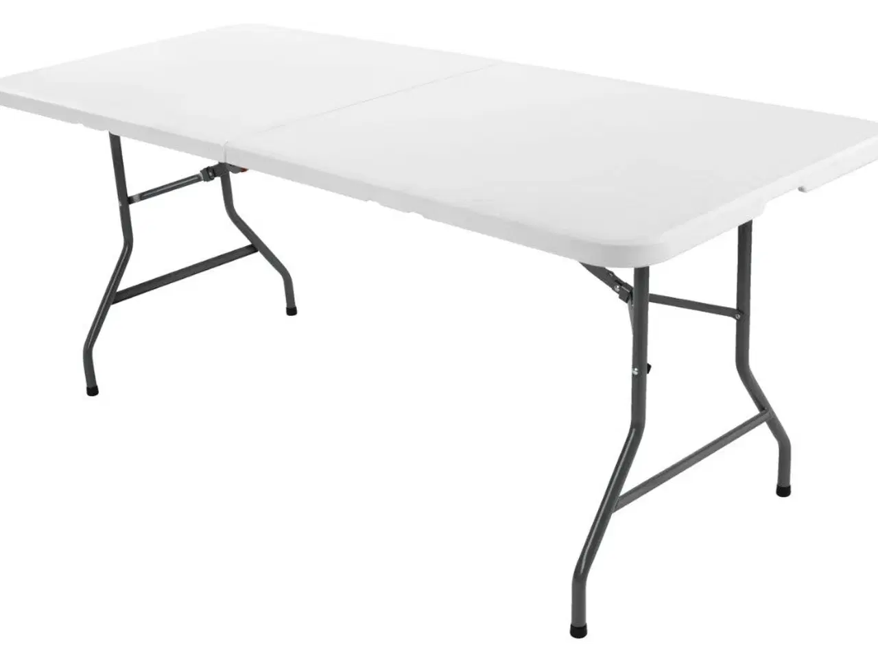Billede 1 - UDLEJES - Klapbord / foldebord i hvid + stole