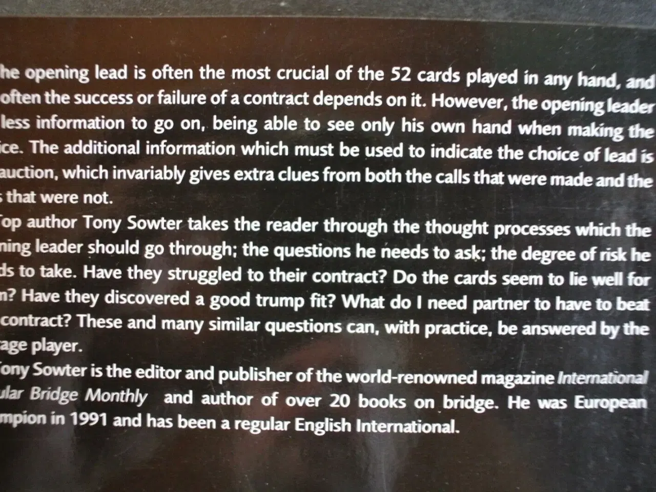 Billede 3 - opening leads in bridge, by tony sowter, emne: hob
