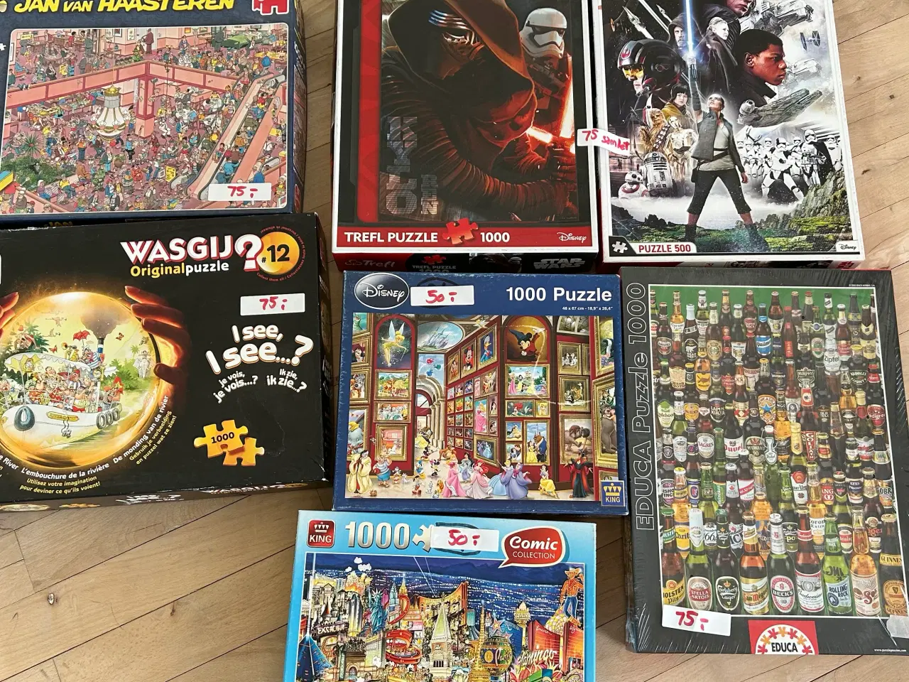 Billede 1 - Puslespil wasgij, haasteen, Disney, starwars 