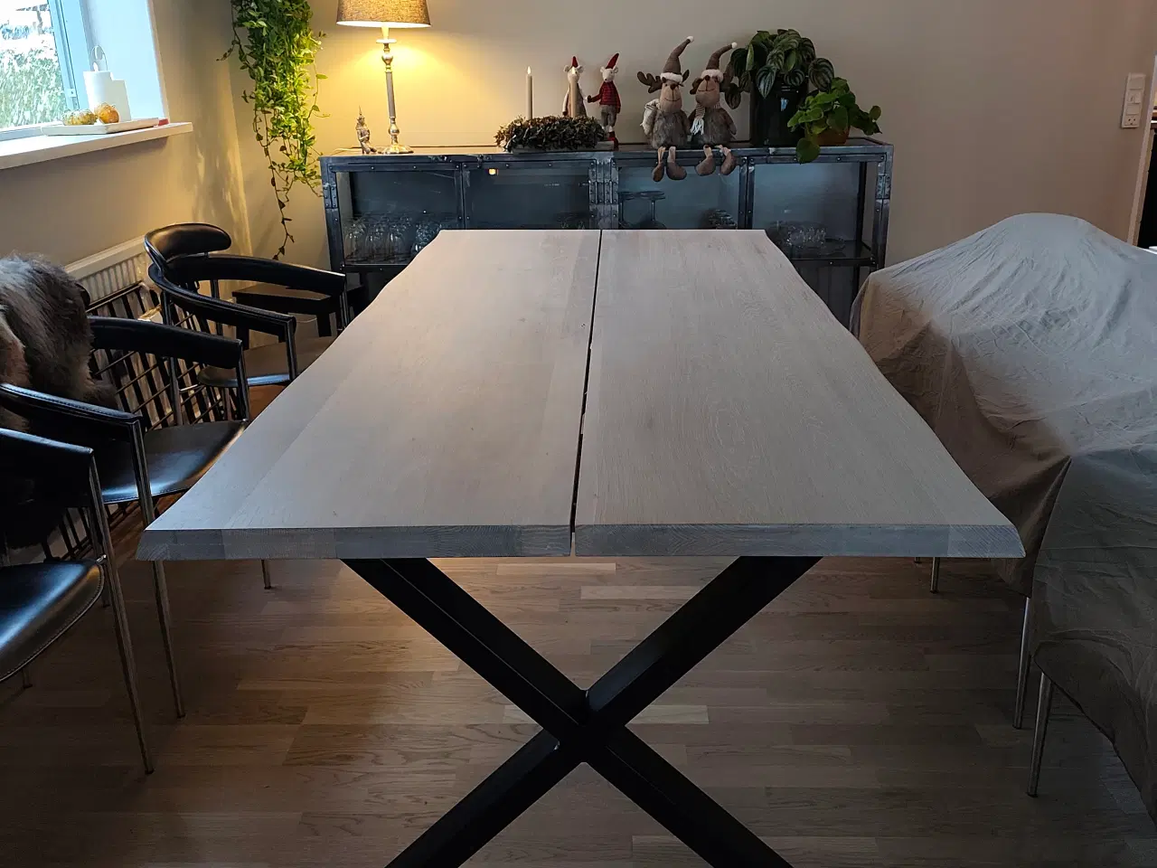 Billede 4 - Plankebord (hvidolieret) med to ekstraplader 