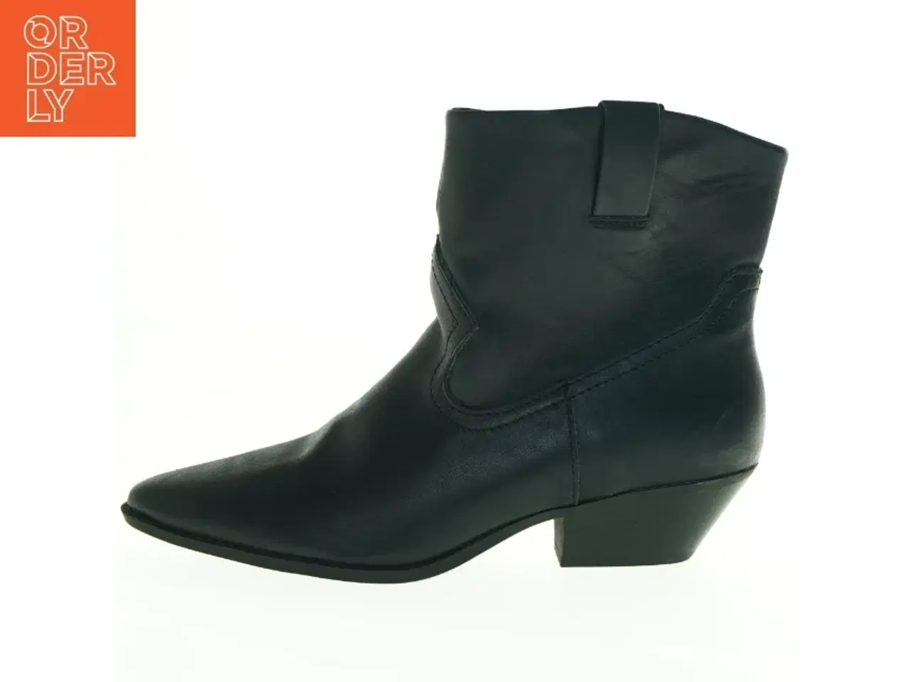 Billede 8 - Sorte læder ankelstøvler fra Pullbear Collection (str. 39)
