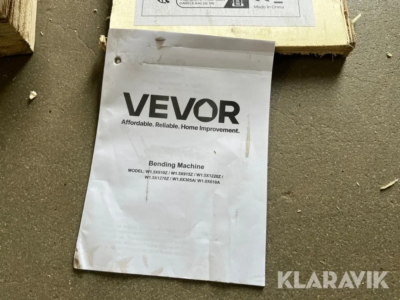 Billede 12 - Pladebukker Vevor W1.5x610Z