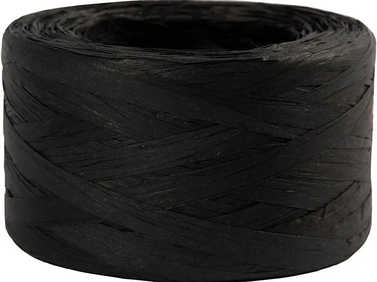 Billede 1 - Raffia Papirgarn, B: 7-8 mm, sort, 100m/ 1 rl.