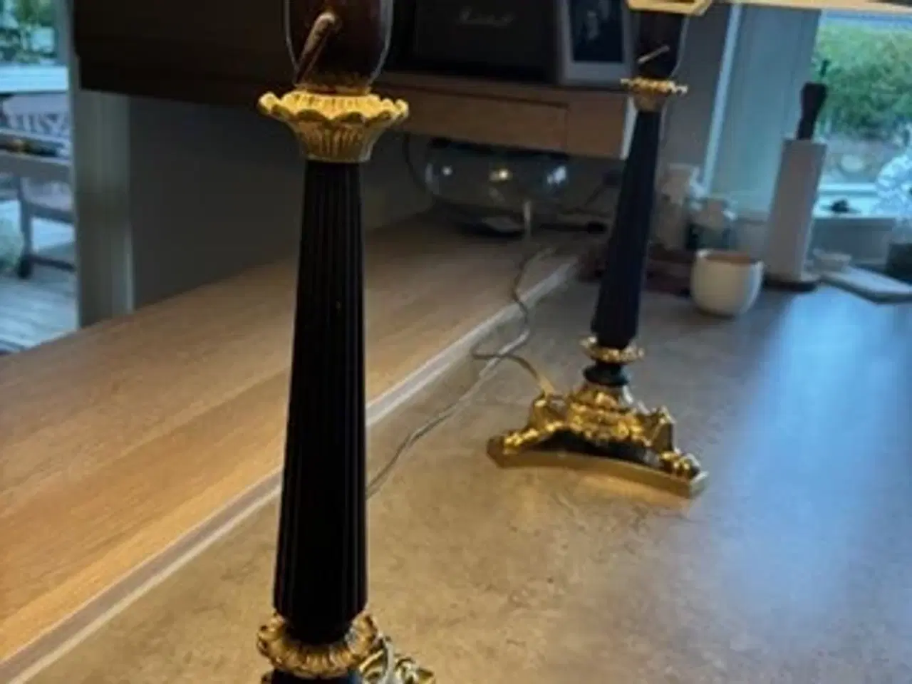 Billede 4 - Vintage Bordlamper på Messing løvefødder