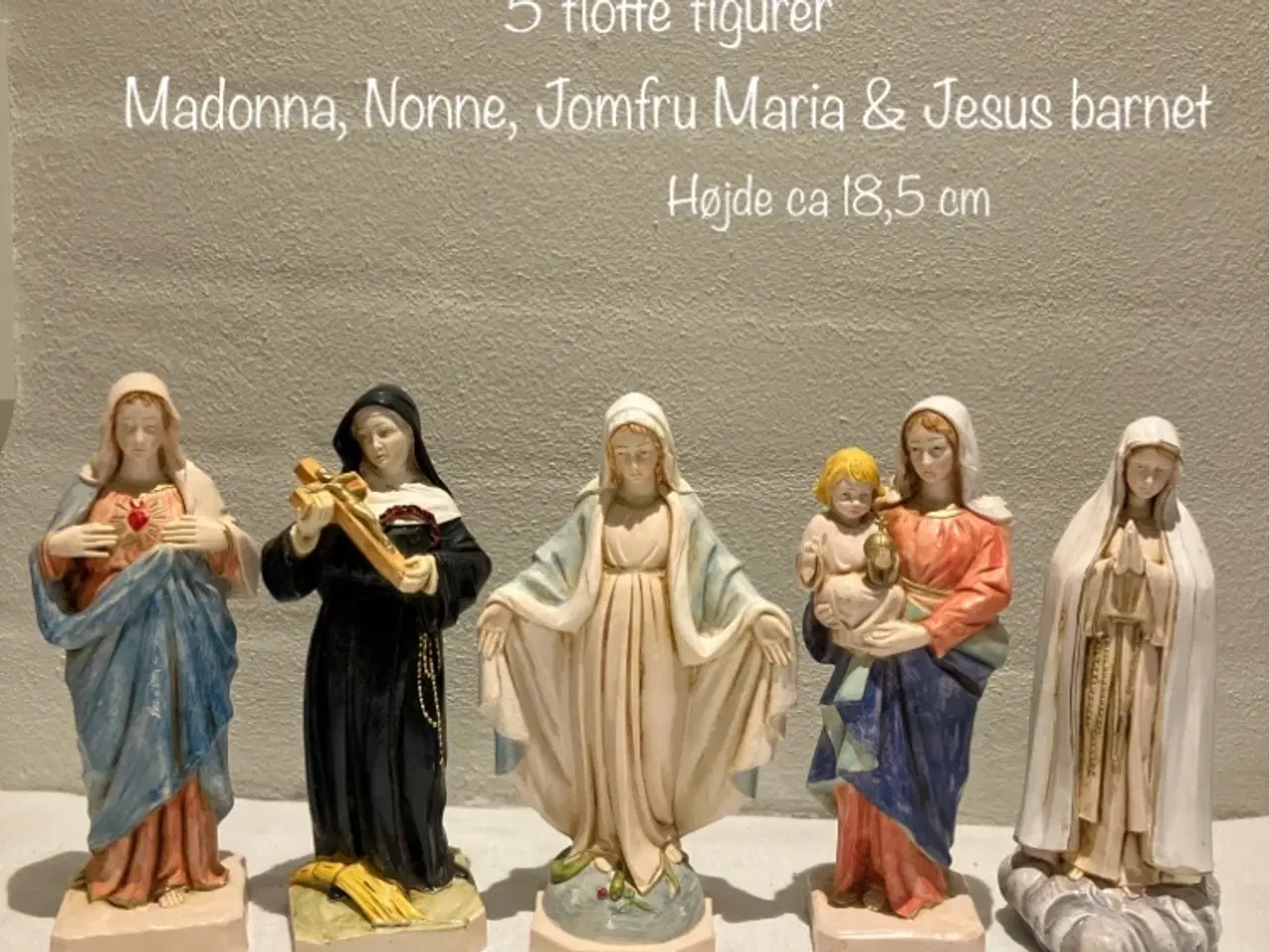 Billede 1 - 5 flotte Madonna / Jomfru Maria figurer