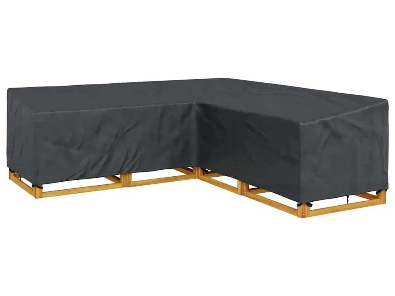 Billede 3 - Overtræk til havemøbler Sort 255 x 255 x 80 cm 210D Oxford Stof