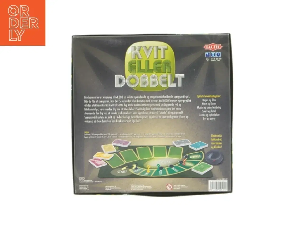 Billede 2 - Kvit eller Dobbelt brætspil fra Tactic (str. 25 x 25 x 6 cm)