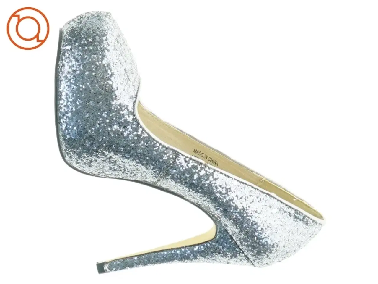 Billede 4 - Sølvfarvede glitter stiletter fra Bianco (str. 37)